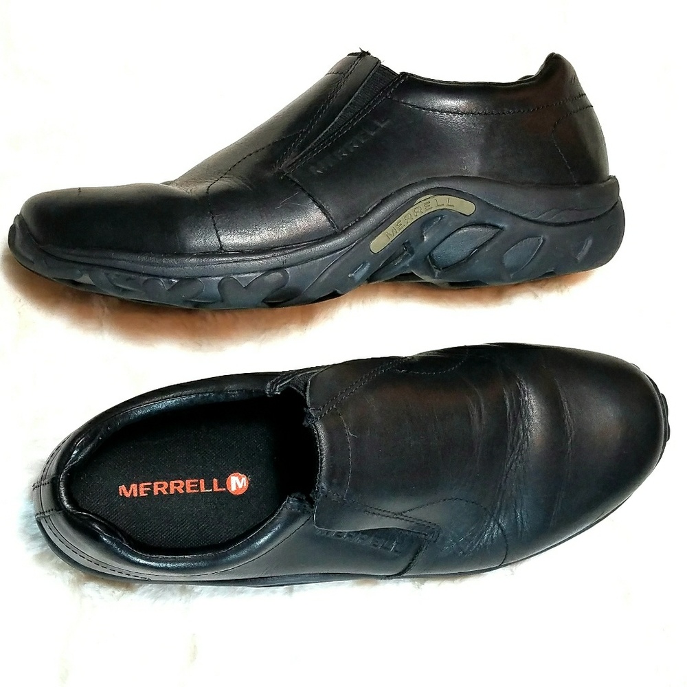 Men's Merrell Slip Ons Leather Jungle Moc EUC